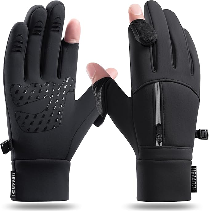 weiatas Winter Fingerless Gloves for Men Women Touch Screen, Cold Weather Thermal Sport Gloves for Fishing Running Cycling...