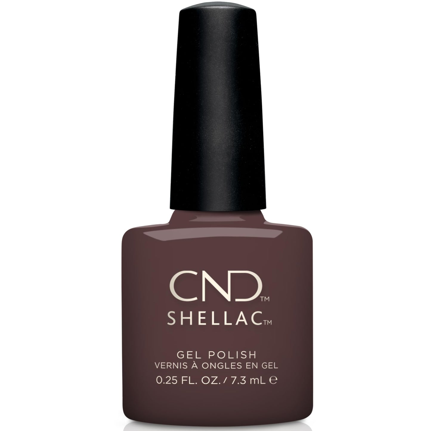 CND Shellac Gel Nail Polish, Long-lasting NailPaint Color with Curve-hugging Brush, Brown Polish, 0.25 fl oz