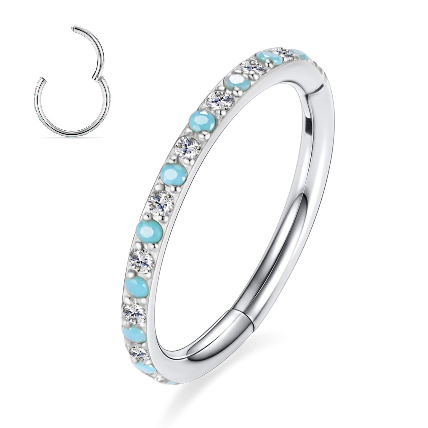 Conch Piercing Jewelry Conch Hoop Earring 18g Helix Piercing Jewelry Nose Ring Hoop 18g Silver Nose Hoops 8mm Conch Hoop Earring