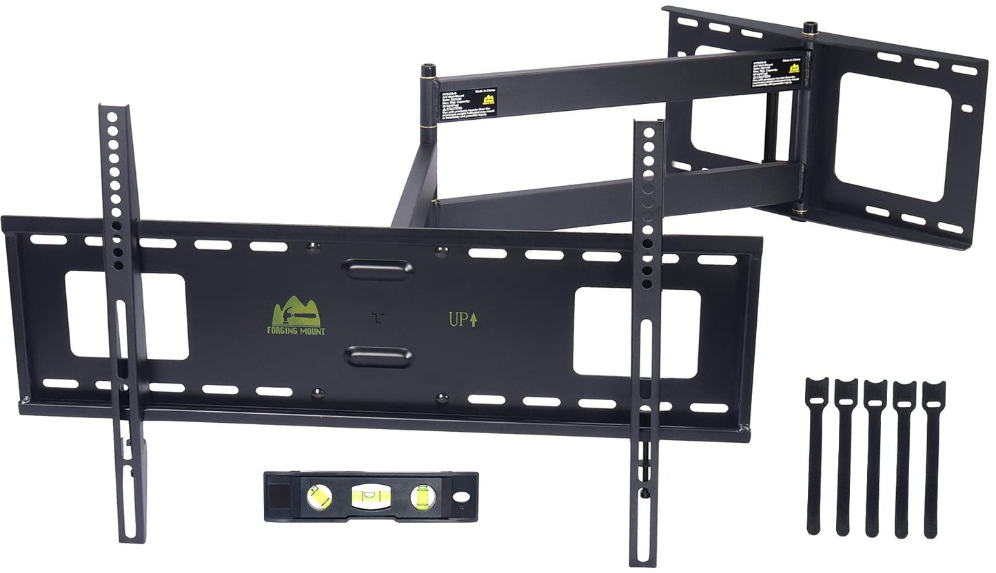 FORGING MOUNT Long Extension TV Mount Full Motion Wall Bracket with 42 inch Long Arm Articulating TV Wall Mount for 37 to 80 Inch Flat/Curve TVs, VESA 600x400mm Compatible, Holds up to 110 lbs
