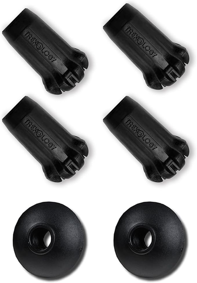 Trekology Trekking Pole Accessory Set – Bundle Tips for Concrete & Flat Roads – Durable Replacement Tips for Hiking Poles,...