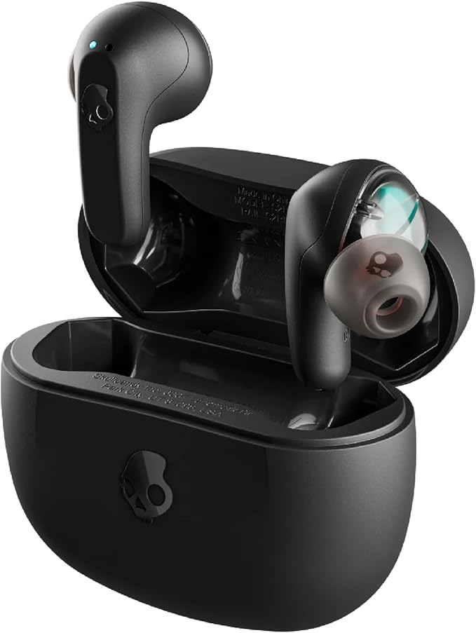 Skullcandy Rail Wireless Earbuds, Bluetooth Headphones, Noise Isolating Fit, Up to 42 Hours Battery, IP55 Sweat and Water ...