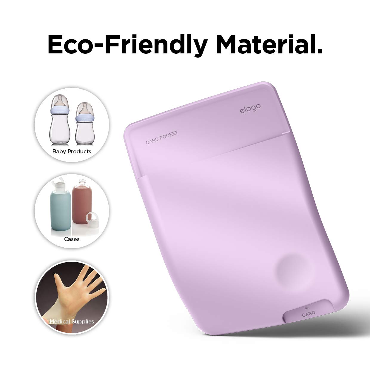 Elago Phone Card Holder - Secure Wallet, Ultra Slim For Back Of Phone, 3M Adhesive Id Iphone, Galaxy And Most Smartphones [Laven
