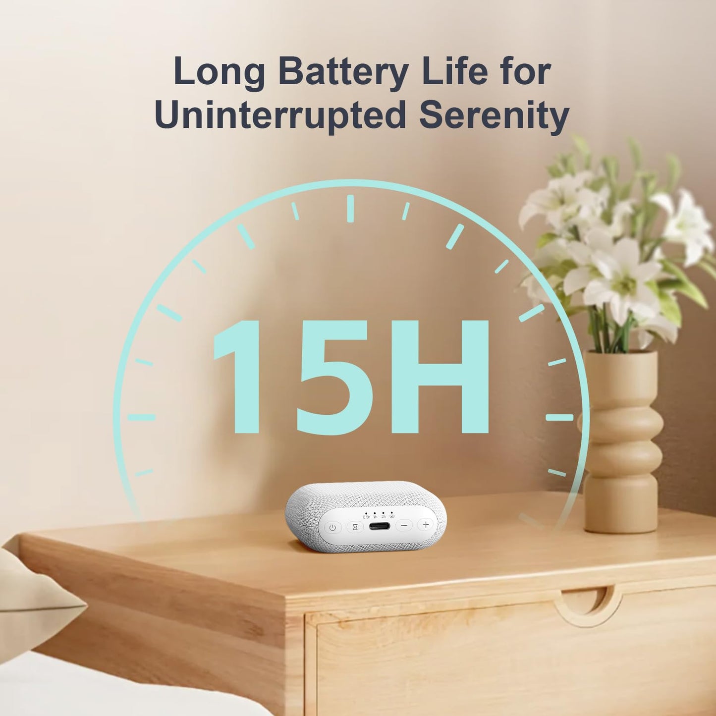 ANJANK Mini Travel White Noise Machine for Adults, Portable Sound Machine, 20 Soothing Sounds, Powerful Battery, 30-Level Volume, Sleep Timer, Noise Maker for Baby Kids Sleeping, Gifts, Home
