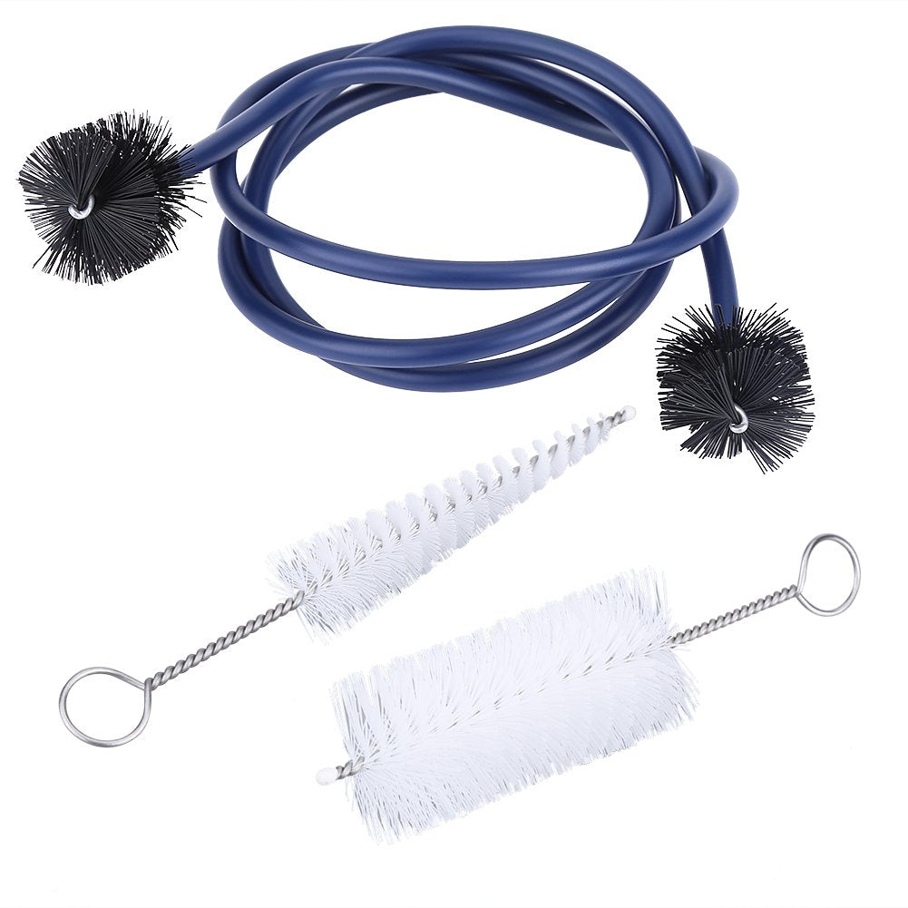 Trumpet Cornet Maintenance Cleaning Kit, 3Pcs Brass Musical Instrument Brushes Set Mouthpiece Brush Valve Snake Care Accessory F