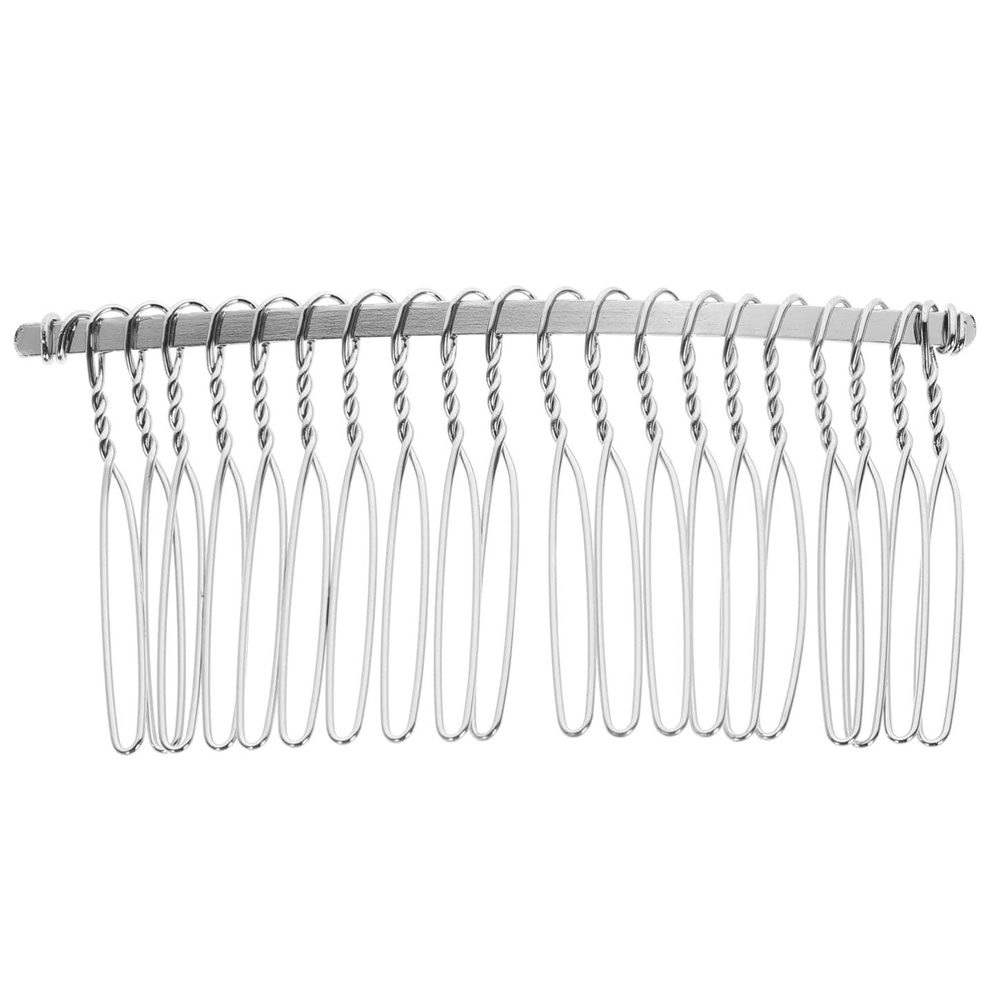 Beaupretty French Hair Pin Hair Comb Clips for Women, 7. 8cm 20 Teeth Metal Hair Clip Wire Bridal Wedding Veil Combs () Bridal V