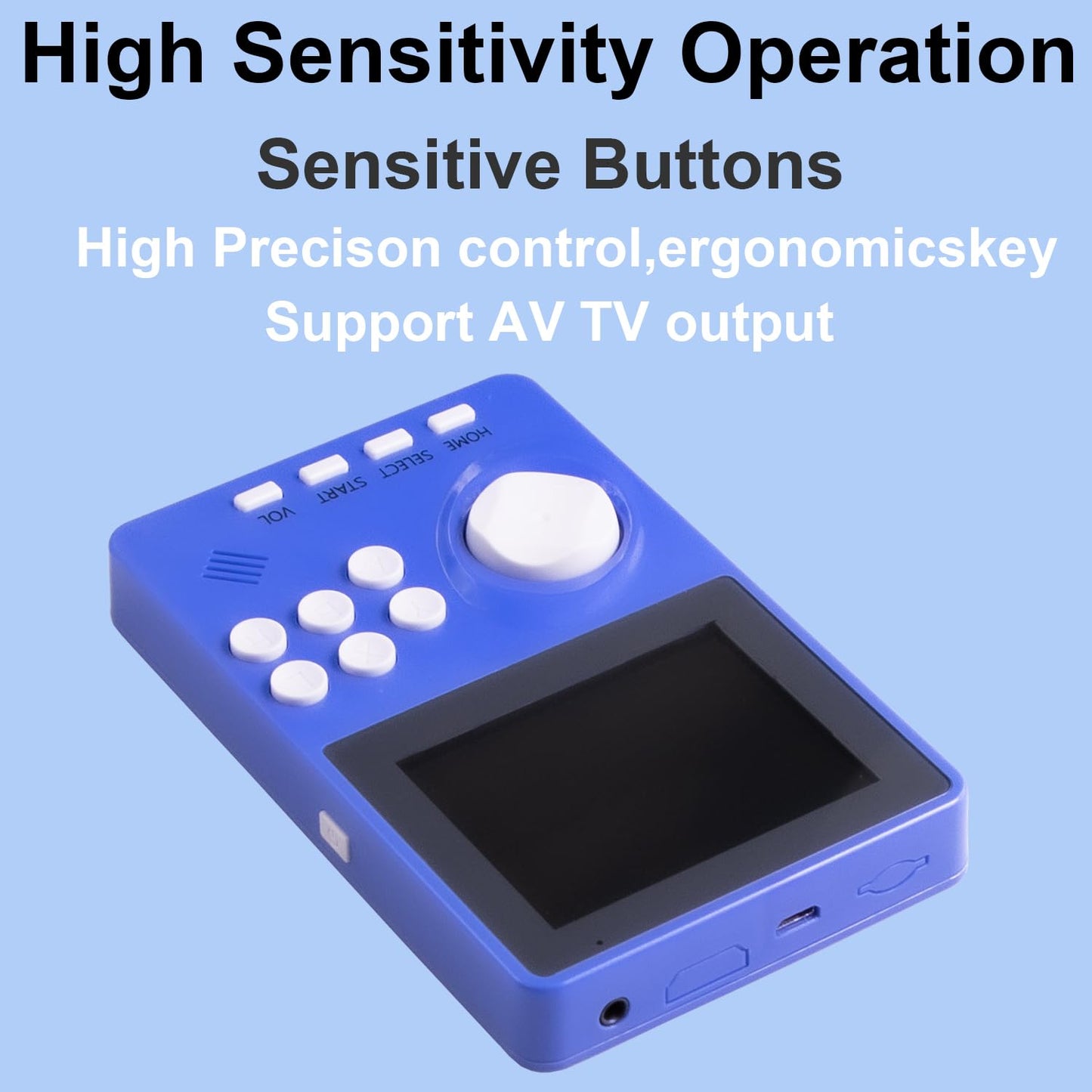16 Bit Handheld Video Game Console for Kids Adults，2.8-inch Super Wide Lcb Preloaded 100 HD Handheld Game Console Seniors Electronic Game Player Birthday Present Xmas (Dark Blue)