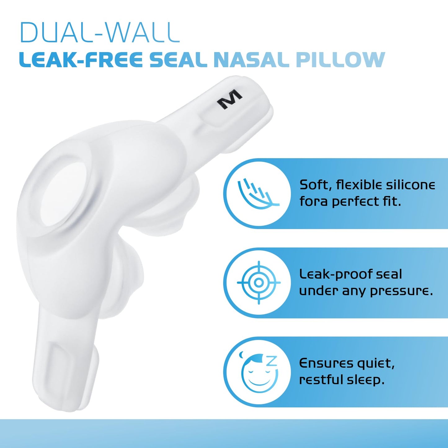 SyunsXoon Nasal Pillow with Headgear Replacement for ResMed Swift FX Frame System, Standard CPAP Nasal Pillow Frame Assembly Included Soft Silicone Sealing Nose Pillows Cushion & Head Strap