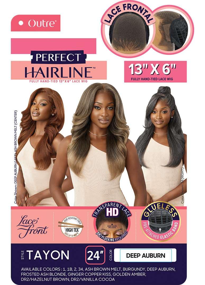 Outre Lace Front Wig - Perfect Hair Line 13X6 - Tayon (DR2/HAZELNUT BROWN)