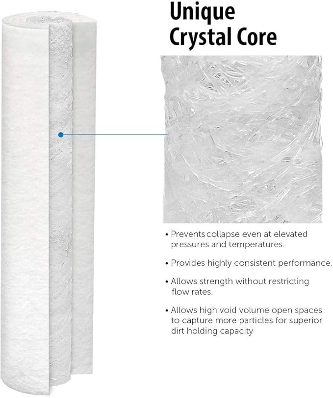 Harrington HVV5-10N 5 Micron 10" x 2.5" Premium Sediment Water Filter Replacement Cartridge - Made in USA - for Any Standard RO Unit | Whole House Sediment Filtration
