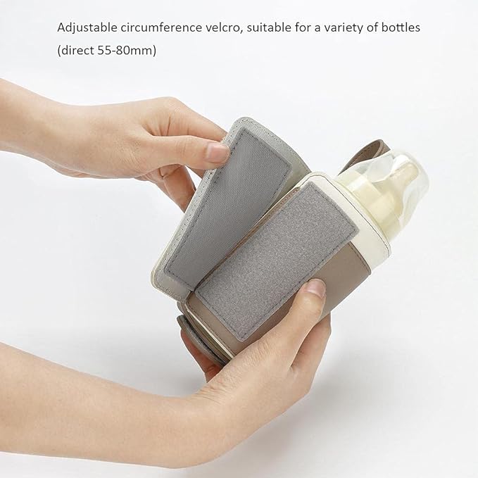 Keenso Baby Bottle Keep Warm Cover,3 TemperaturePortable Baby Bottle Warmer with USB Power, for Home and on The (4)