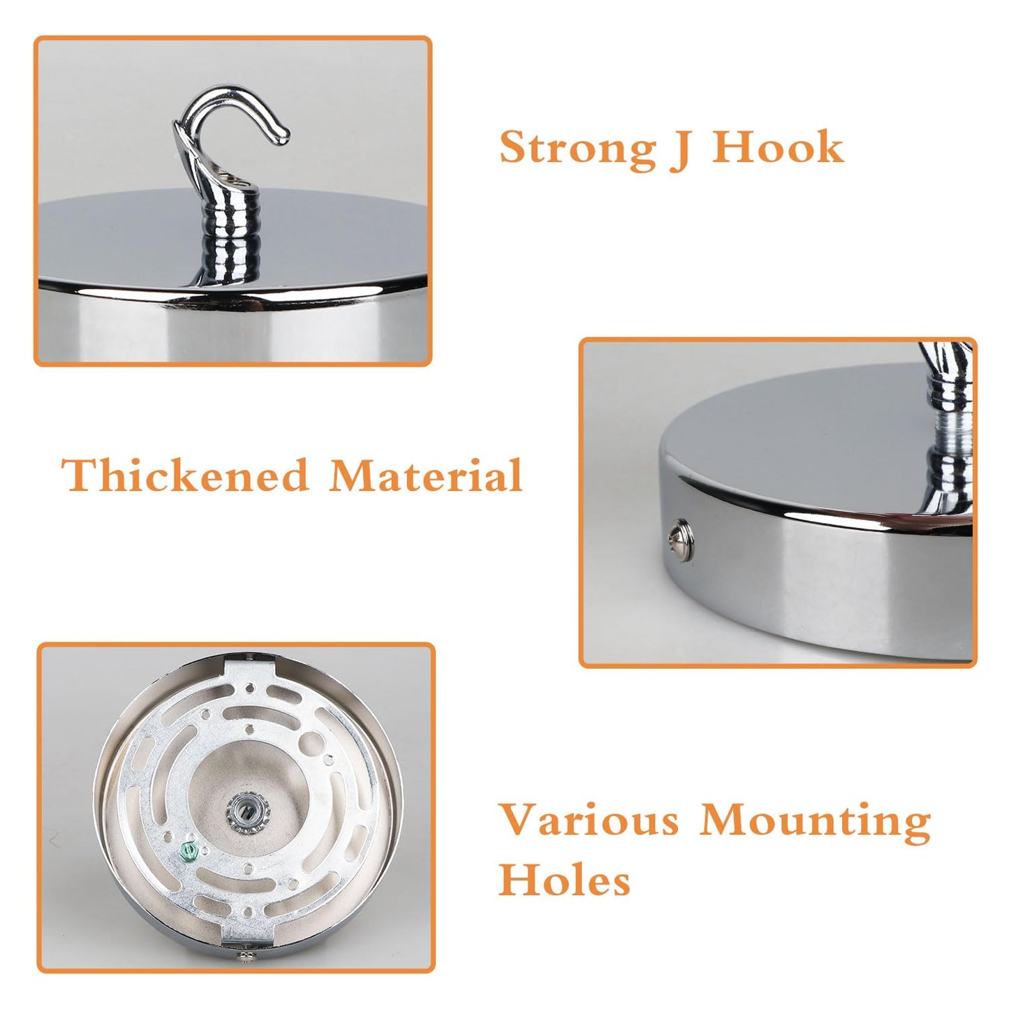 Helunsi Ceiling Canopy Kit - 4-3/4 Aluminum Pendant Light Cover Plate, Silver, Rated 20Lb, Model As-001, Pack Of 1