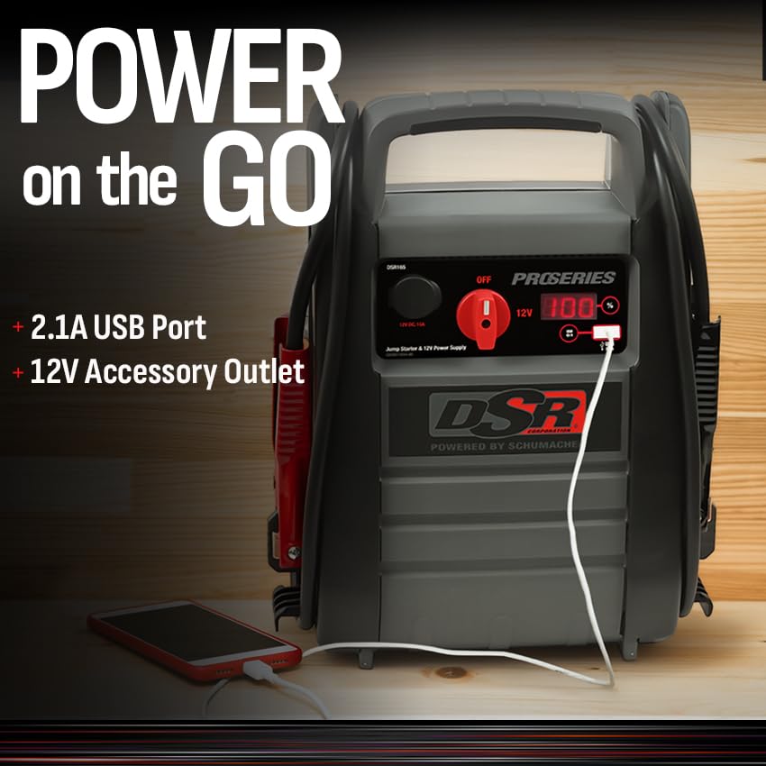 Schumacher Electric DSR ProSeries Car Battery Jump Starter - 2200 Peak Amp 12V Car Starter, Jump Box & Portable Power Stat...