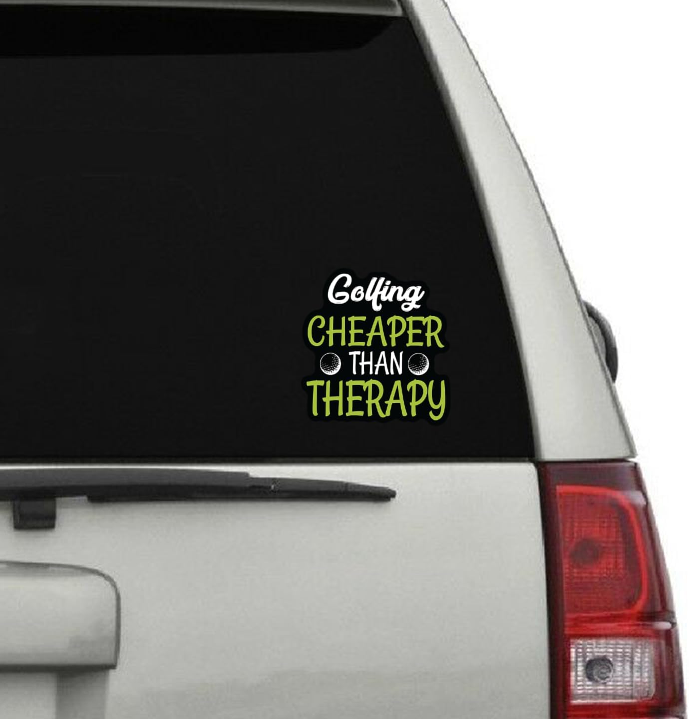 Funny Golf Stickers – Choose from 10 Humorous Designs – Durable Waterproof Vinyl Decals for Cars, Golf Carts, Laptops, Windows, Bumpers & More – 5 Inch (Cheaper Than Therapy)