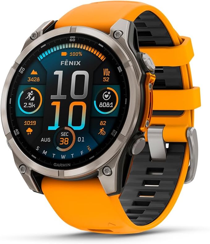 Garmin fēnix® 8 – 47 mm, AMOLED, Sapphire, Premium Multisport GPS Smartwatch, Long-Lasting Battery Life, Dive-Rated, Buil...