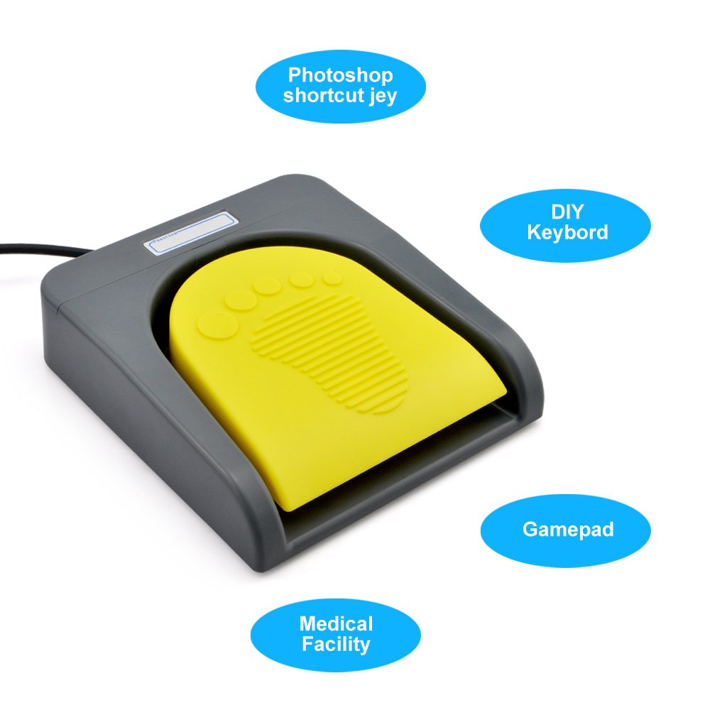 Ikkegol Usb Single Foot Switch Control One Key Customized Computer Keyboard Action Pedal Hid