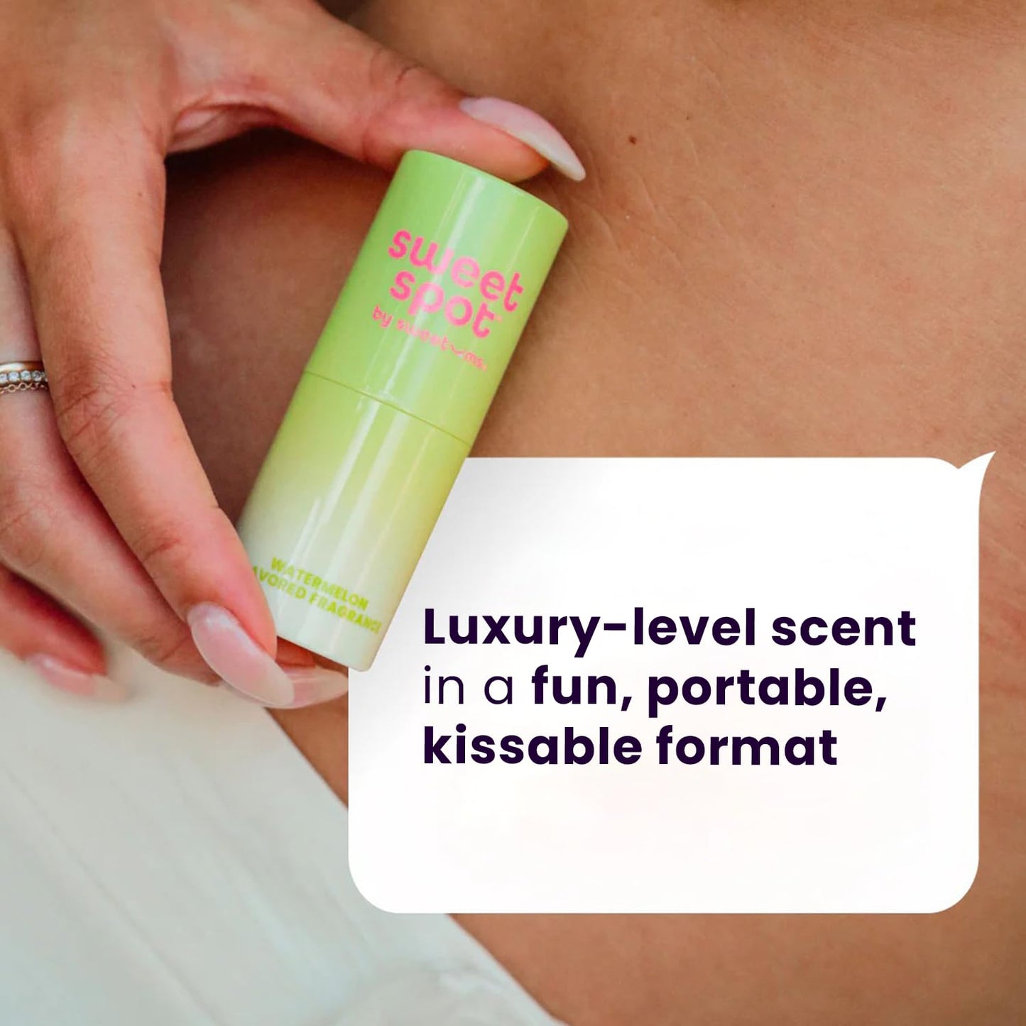 SweetSpot Flavored Solid Perfume Stick, Portable Travel Perfumes for Women, Long Lasting Fragrances, Non Sticky Formula, Natural Ingredients, Fragrance Stick (Sweet Rose)