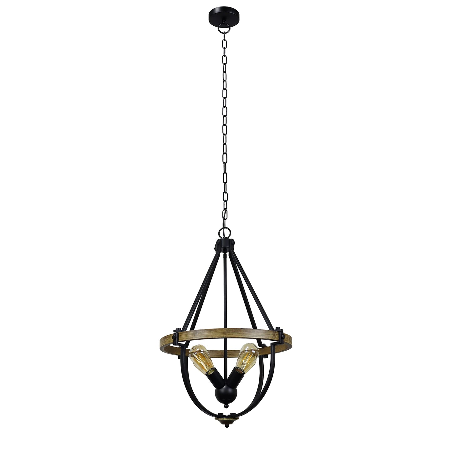 Chloe Lighting Farmhouse Two-Toned Pendant Light 4 Bulbs 20in Wide Metal Model CH6H808TT20-UP4