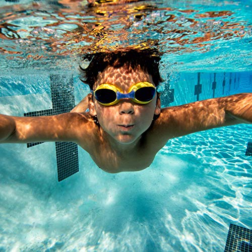 A3 Flex Youth Swim Goggles 3-10 | Leak-Free & Comfortable Kids Swim Goggles | Easy Adjust Split Head Straps