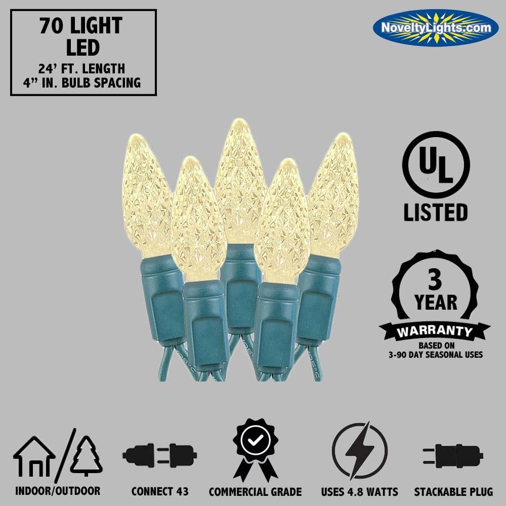 Novelty Lights 24Ft 70 Led C6 Led ValentineS Day String Lights  Outdoor Christmas Tree Commercial Grade Led String Lights  Permanent Christmas Lights Outdoor Tree Decorations Outdoor (Pink/Purple)
