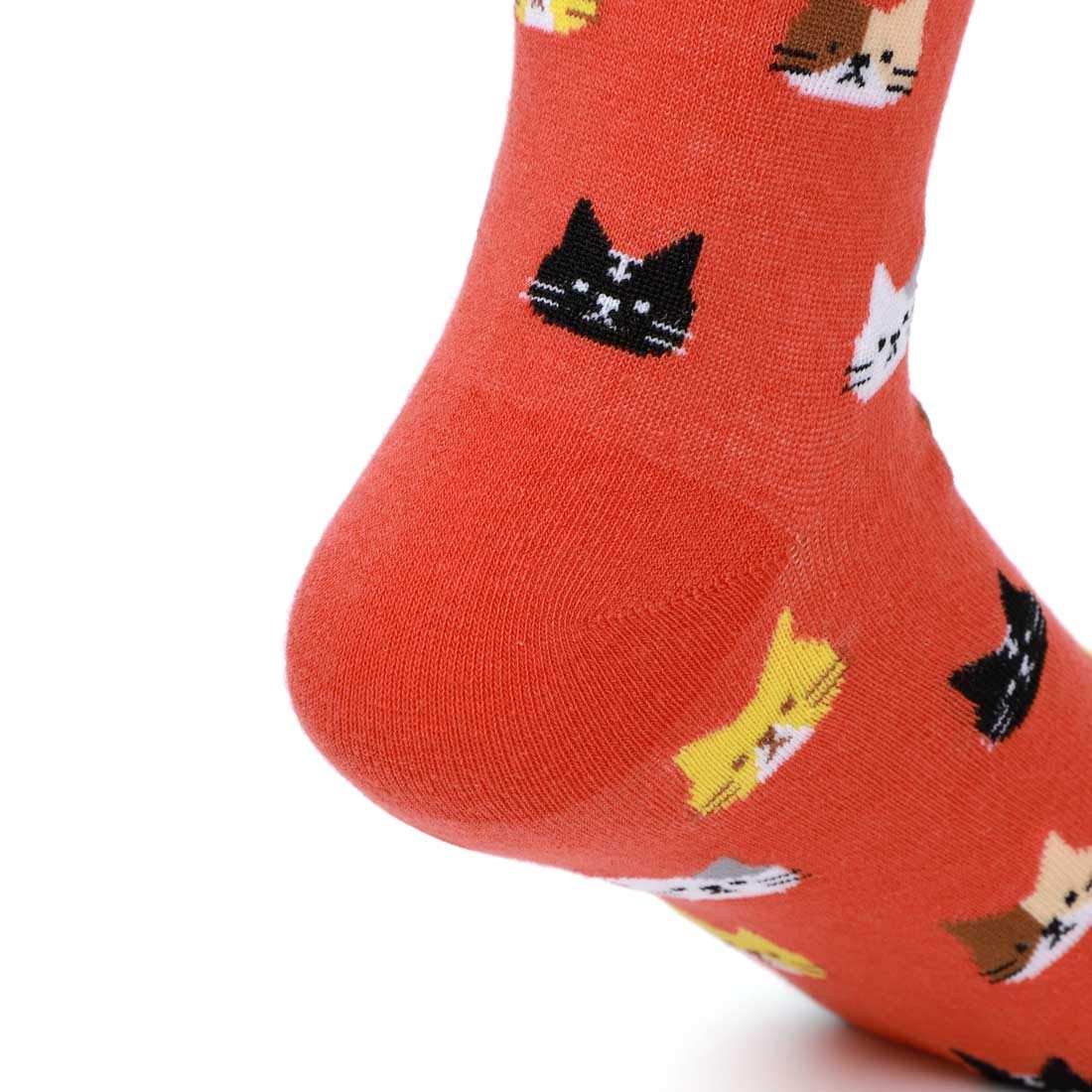 DOBIKULU Womens Cotton Casual Socks Cute Animal Cat Socks Crew Novelty Lovely Print Pattern, Female Presents for Cat Lovers, Gifts Ideas for Mom Lady