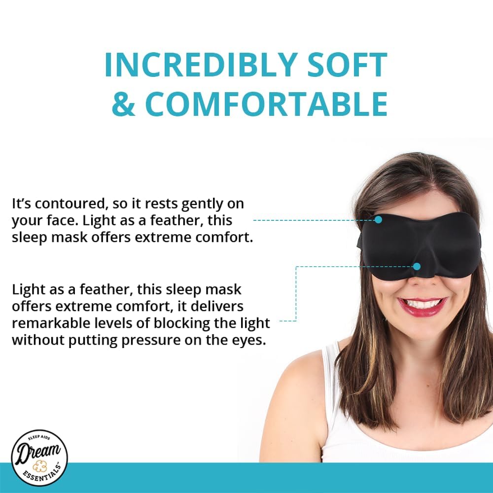 Wild Essentials® Sweet Dreams™ Comfortable & Contoured Sleep Mask Kit with Carry Pouch and Moldex® Ear Plugs, Travel Set, Gift