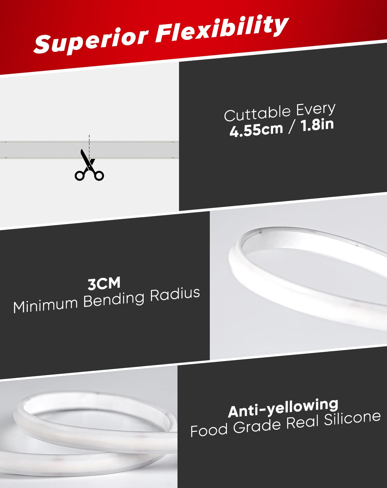 Shine Decor Cob Led Rope Light Ac 120V  800Lm Ultra Bright  Ip65 Waterproof Cold-Resistant Etl Neon Strip  No Driver Tape Lighting For Home Commercial 10X4.5Mm  2800K Warm White  131.2Ft