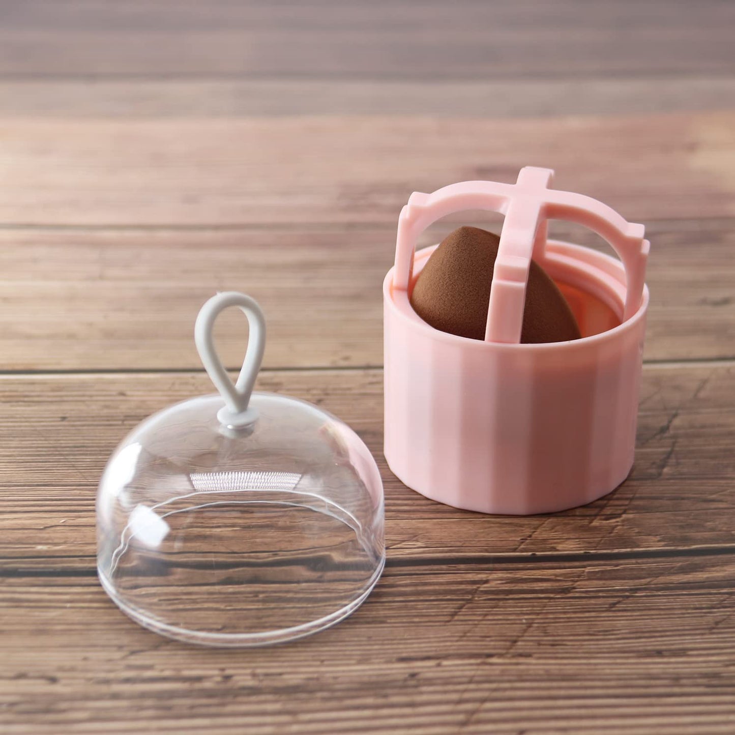 Bird&Fish Makeup Sponge Blender Holder Travel Carrying Case Sponge Drying Rack Stand Holder Egg Powder Puff Drying Shelf Cute NO