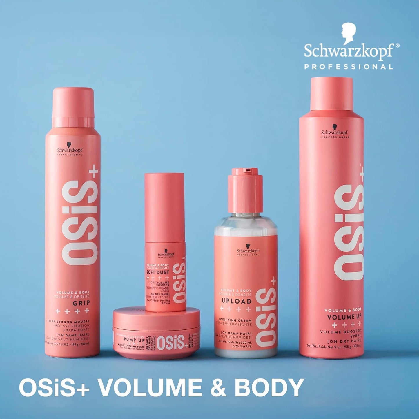OSiS+ Grip Extreme Hold Mousse - Extra Strong Control and Volume with Lasting Definition and Natural Shine - Volumizing Formula