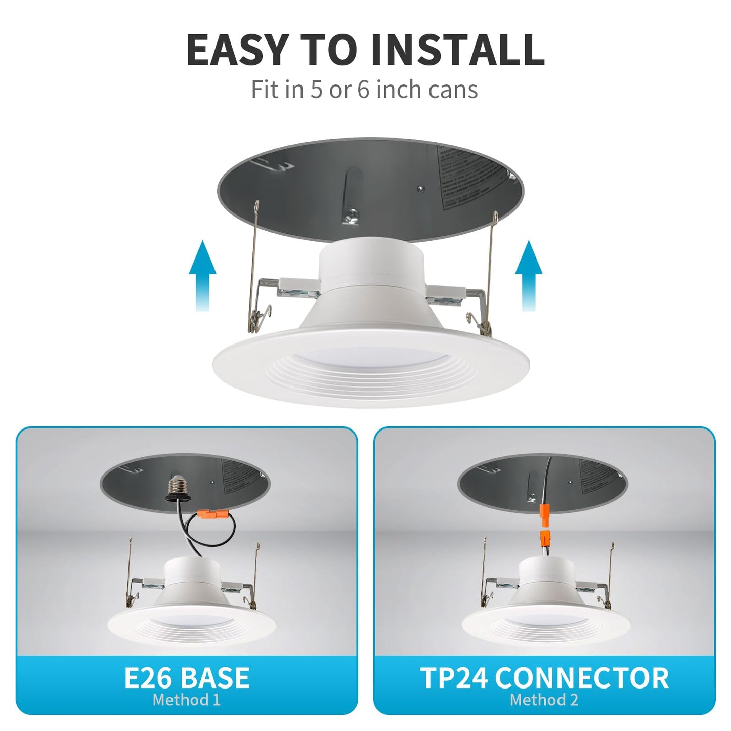 Mw 4 Pack Led Recessed Lighting 6 Inch Retrofit 14W=90W 1100Lm 2700K/3000K/3500K/4000K/5000K Led Retrofit For Can Lights Baffle Trim Ic & Wet Rated Etl & Fcc California Ja8 Certified