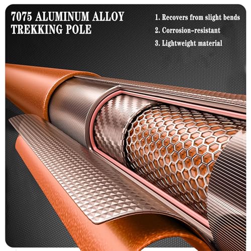 FireHiking Walking Trekking Poles Ultralight 7075 Aluminum Foldable Hiking Poles Portable Compact Walking Sticks