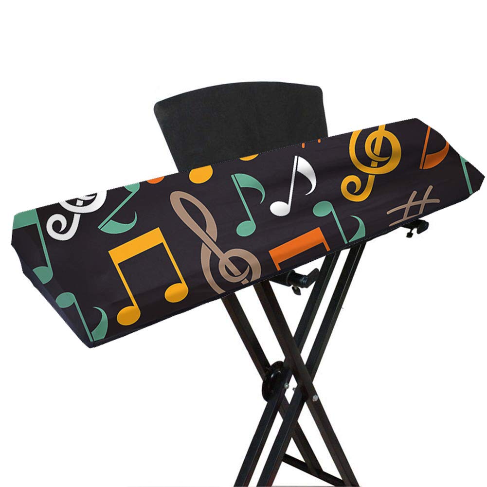 Piano Keyboard Dust Cover - 61/88 Keys, Adjustable Electric/Digital Piano Protective Cover With Elastic Band Design