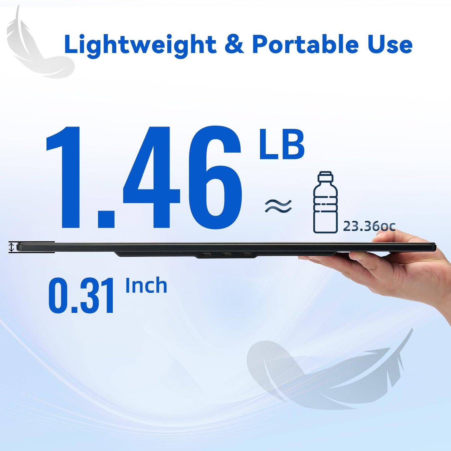BOSII 16" Laptop Screen Extender Portable - 1200P IPS FHD Extended Dual Monitor for Laptops with Stand for Windows Mac PC Travel Work
