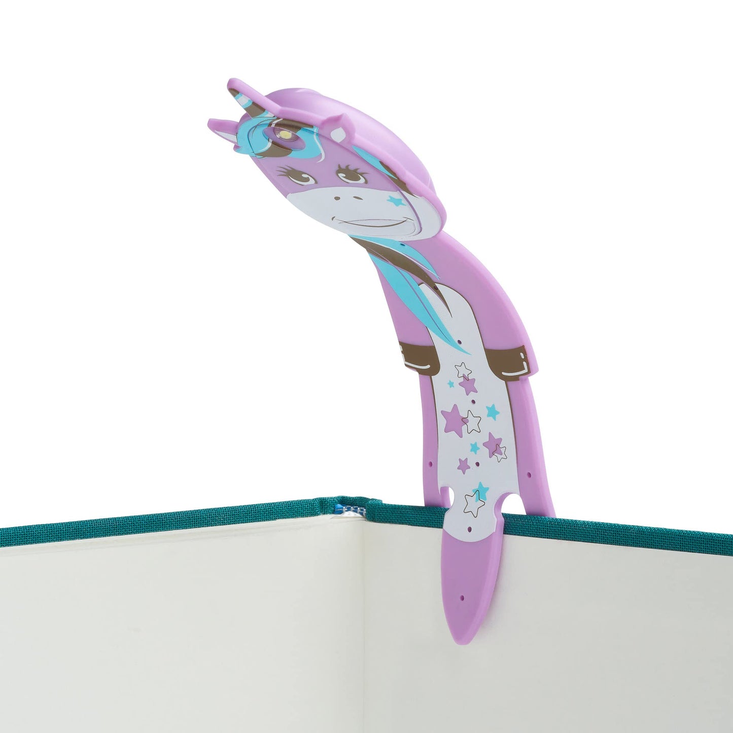 Gifts for Readers & Writers Flexilight Pal Bookmark Book Light LED Clip-On Unicorn Purple Model FLPUP