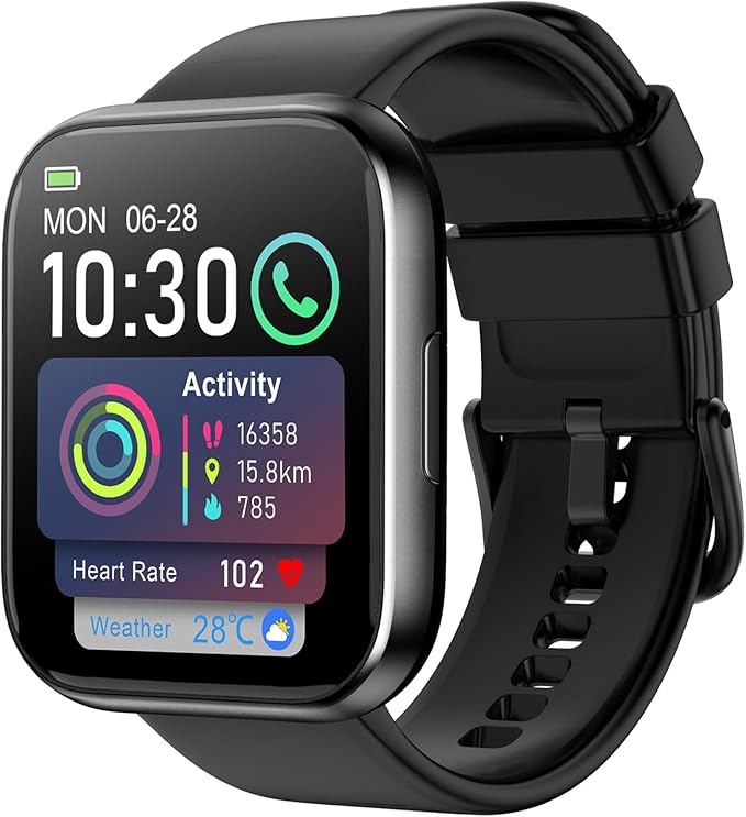 Smart Watch for Men Women, 1.85" HD Fitness Tracker with Bluetooth Calls, 120+ Sport Modes Fitness Watch, Fitness Tracker ...