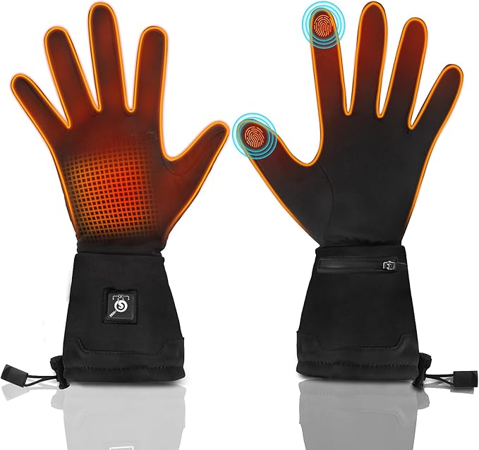 Heated Glove Liners for Women Men - Thin Rechargeable, Touchscreen Compatible, Long-Lasting Warmth for Winter Sports Indoo...