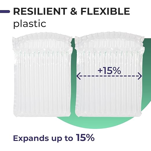 IDL Packaging Inflated 14" Laptop Protective Bags, Self Sealed, Pack of 5 - Reusable Air Column Bags for Packing, Travel and Shipping - Durable Case for Laptops and Tablets