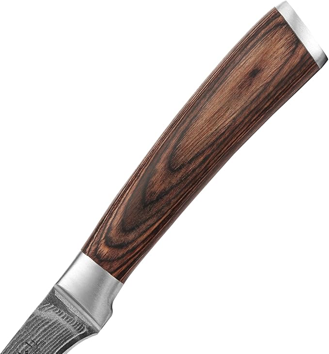 Wakoli EDIB Damascus Peeling Knife – 2.7-Inch Small Kitchen Knife for Fruits and Vegetables | Genuine Damascus Steel Blade with VG10 Core | Ergonomic Pakkawood Handle | Premium Knife in Gift Box