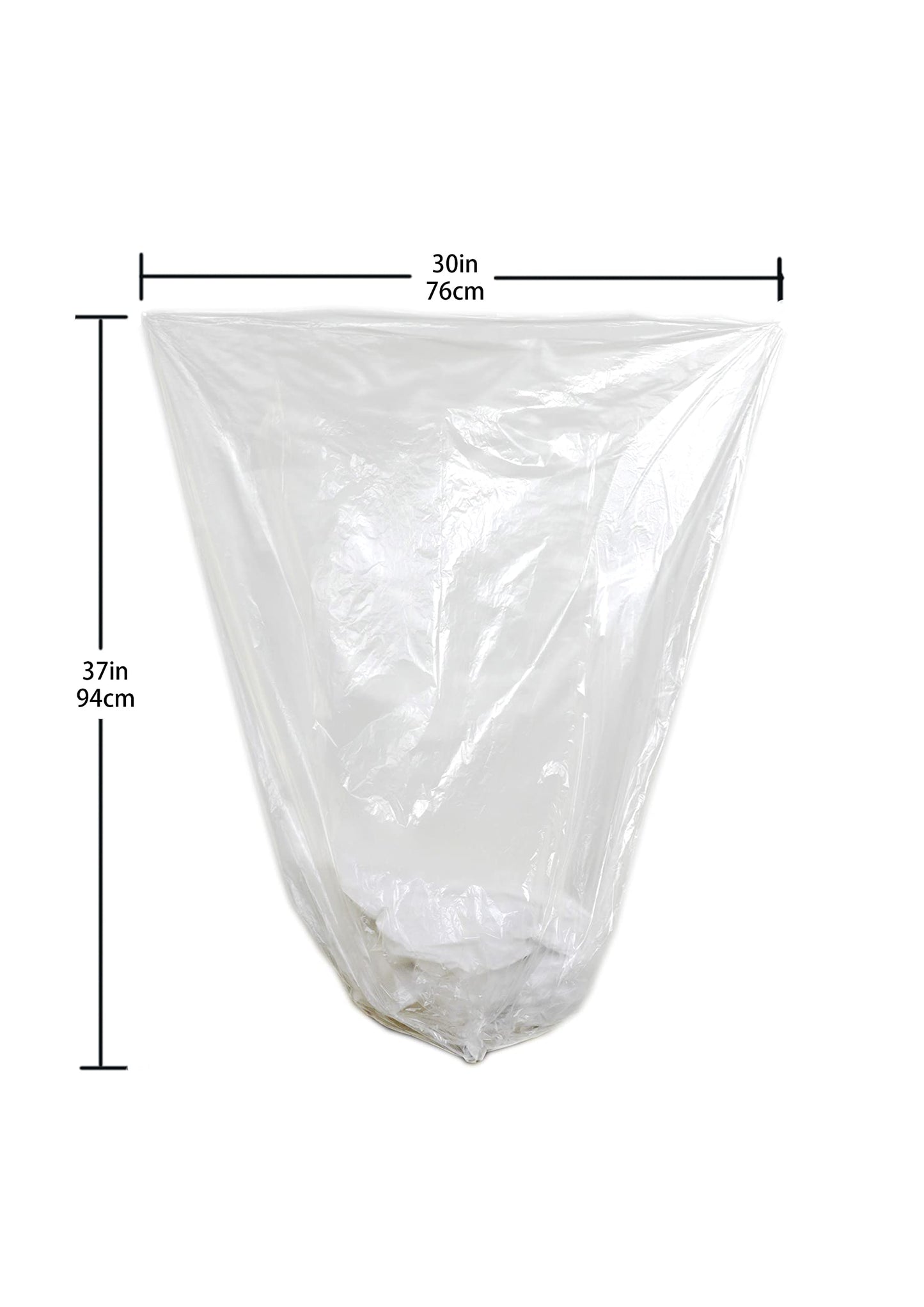 TYPLASTICS 20-30 Gallon Clear Trash Can Liners - 30" x 37" - High Density Garbage Bags - Case of 500 - Multipurpose for Office, Outdoor, Recycling, Industrial and Commercial