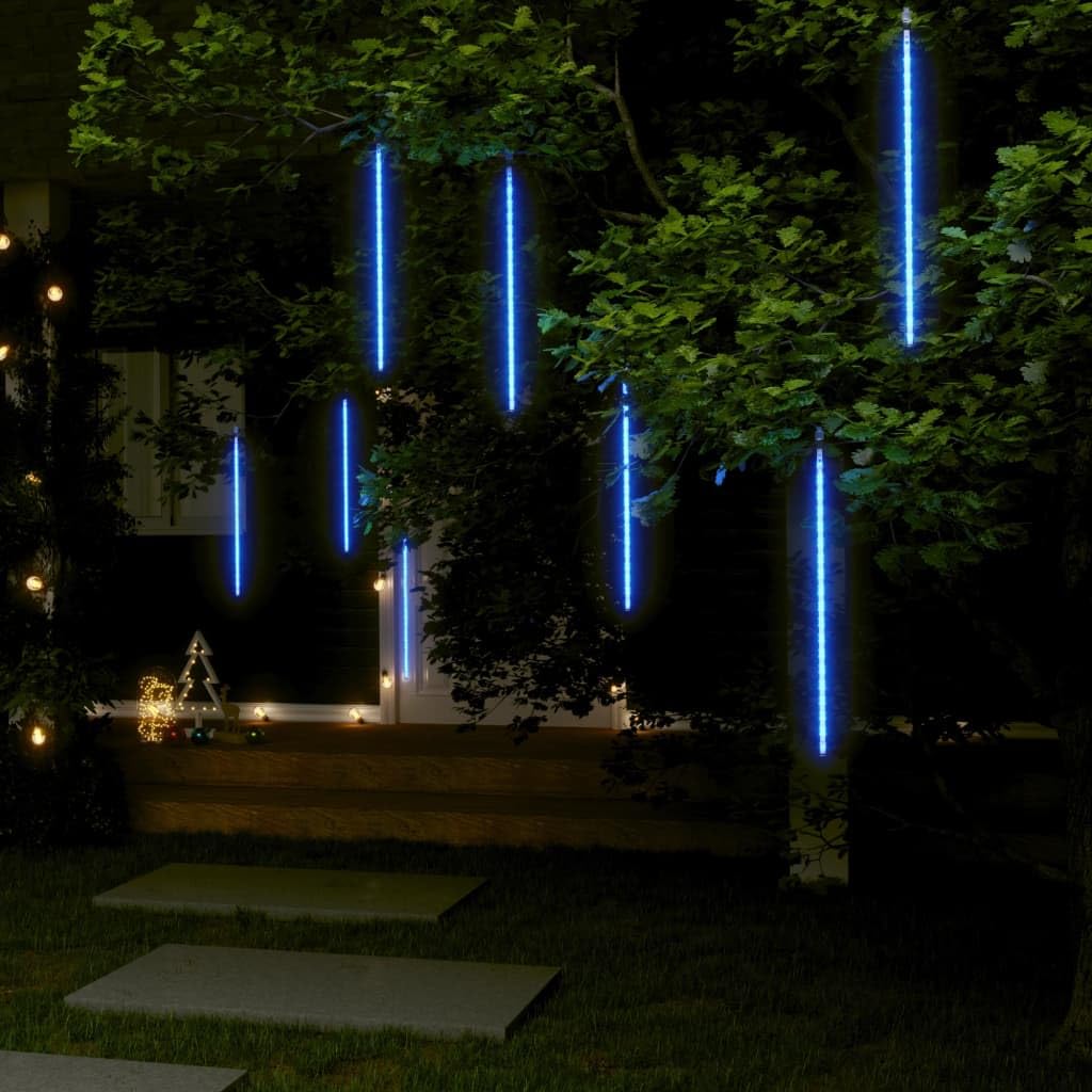 vidaXL Outdoor Indoor LED Lights | 2ft Blue | 36 LEDs per Tube | 8-Piece Energy-Efficient Weather-Resistant Lights | Model 328554