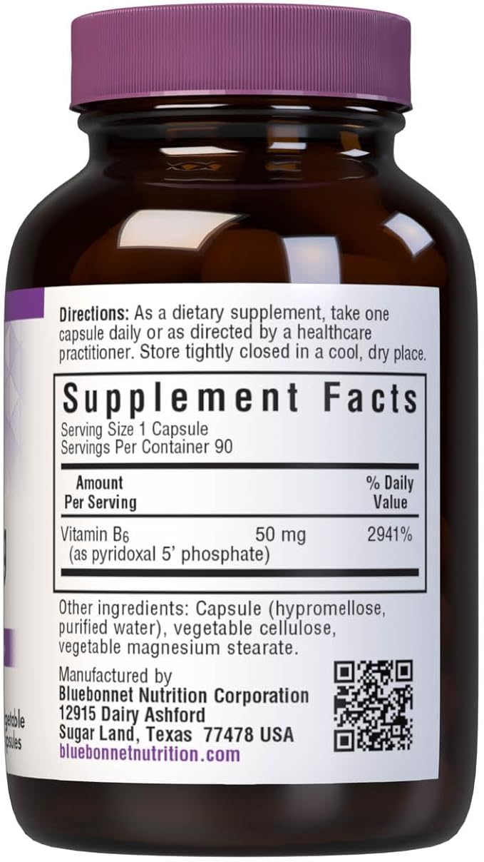 Bluebonnet Nutrition - CellularActive P-5-P 50mg - 90 Vegetarian Capsules