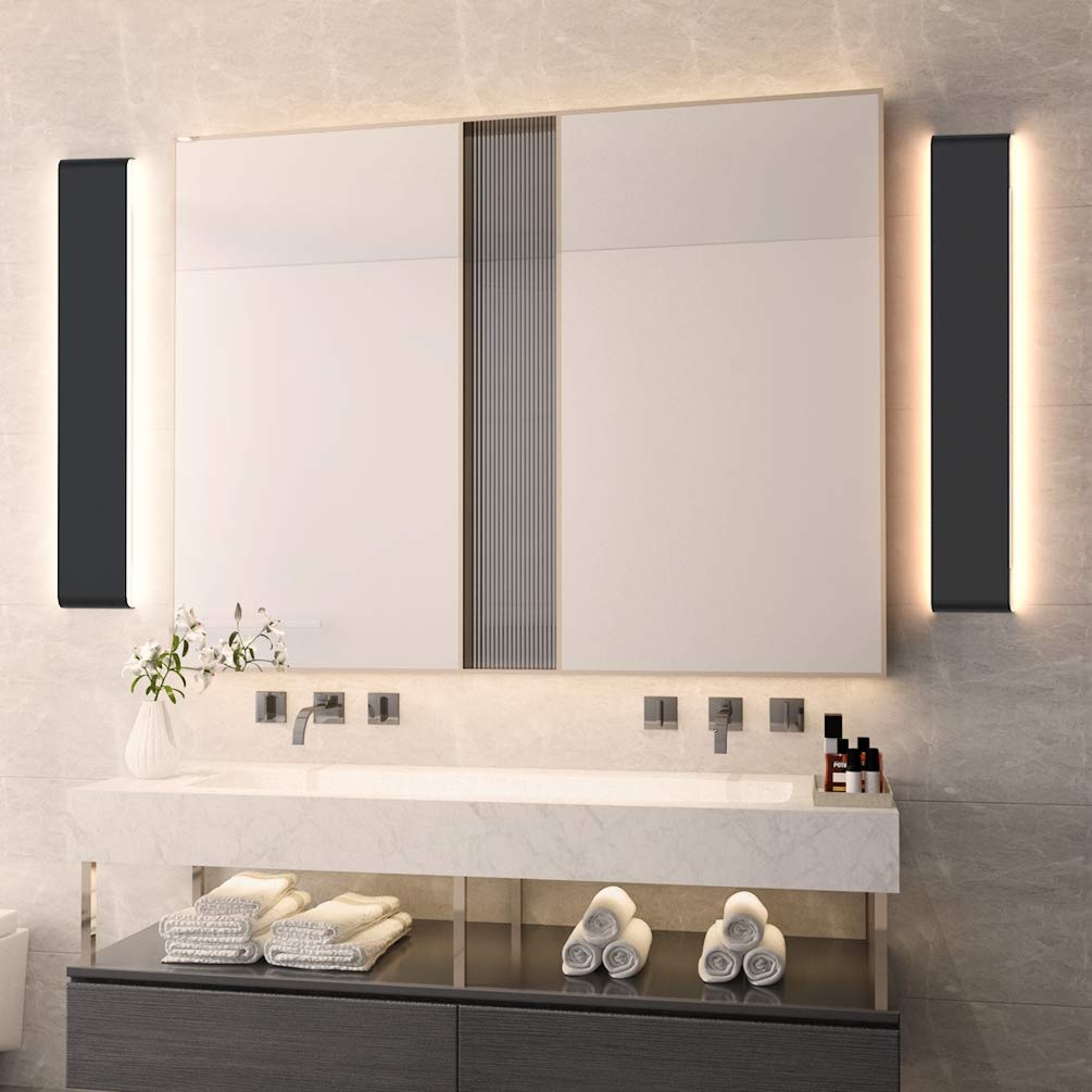 Aipsun 30W Modern Black Vanity Light Indoor LED Wall Mount 32.6in Warm Light 3000K Model GWA065-830-BlackKe