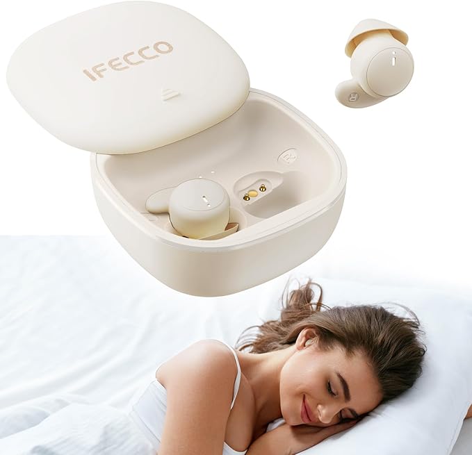 IFECCO Invisible Sleep Earbuds Bluetooth 6.0 - Wireless Sleep Headphones for Side Sleepers,Comfortable Noise Blocking,IPX6...