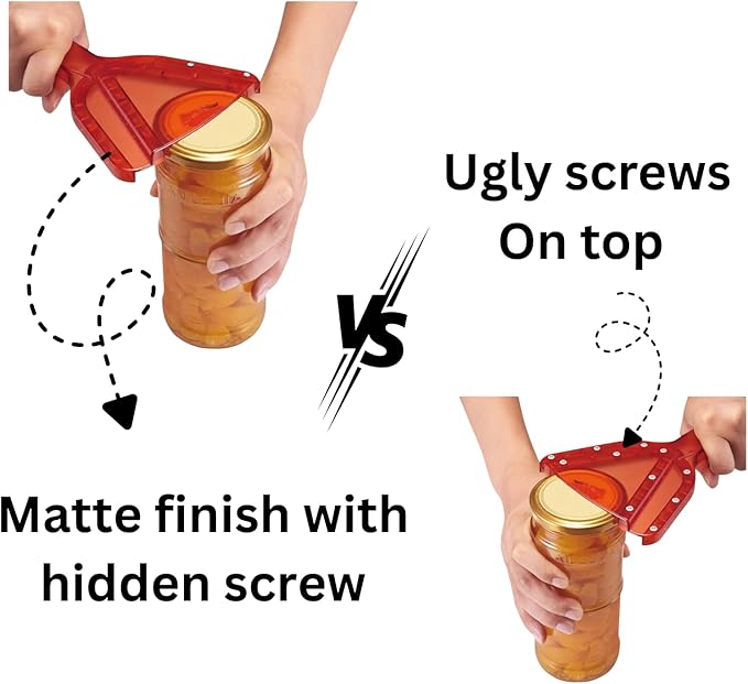 Jar Opener for Weak Hands & Seniors with Arthritis BY HPBIZ Easy Twist-Off Lid & Bottle Opener, Unique Kitchen Gadget & Ideal Christmas Gift for Elderly, Women & Men (Gray)