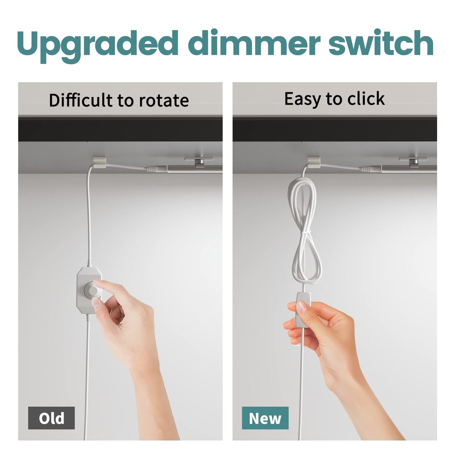 ASOKO Under Cabinet LED Light, Dimmable, 12 Inch, 4 Pack, Cold White 5000K, Model UNO-LK, Plastic