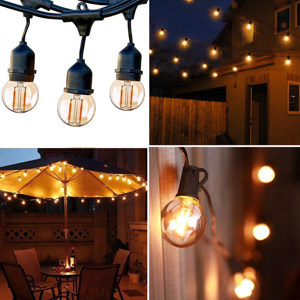 Grensk G40 Edison Led Filament Mini Globe Bulbs, 1W (10W Equivalent), Ultra Warm White 2200K, Amber Glass, 6 Count