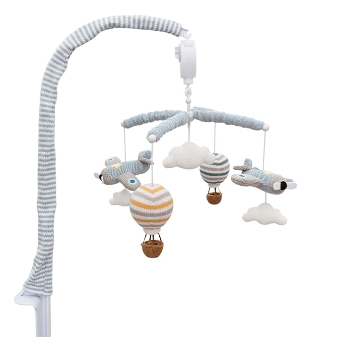 Living Textiles - Baby Music Mobile, Crib Toy, Up up and Away