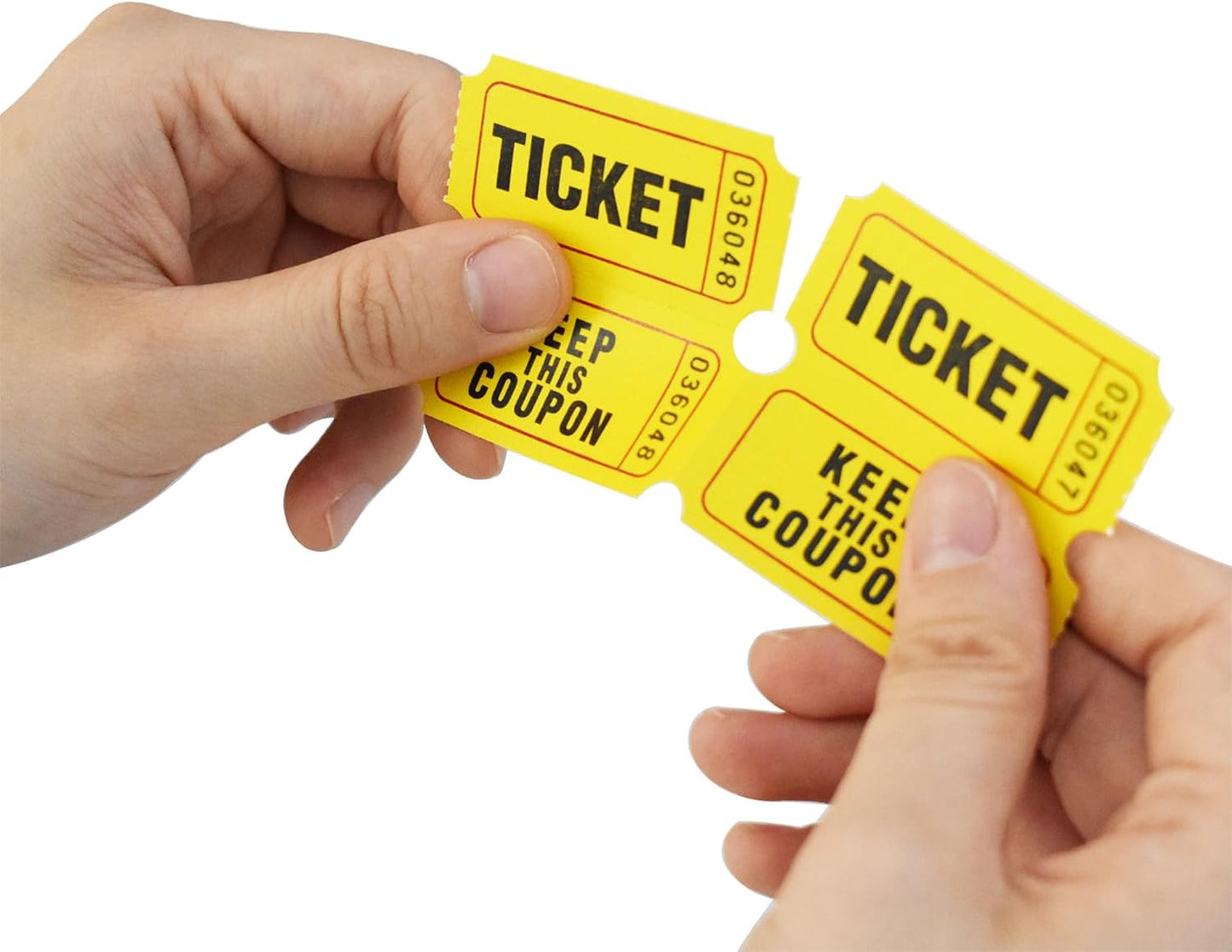 SEETOOOGAMES Raffle Tickets Double Roll - Full Set of 4 Colors, 2000 Tickets/Colors, 50/50 Raffle Tickets for Events (Red, Blue, Yellow, Green)