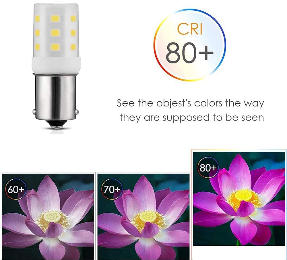 Makergroup 1156 1141 Led Light Bulbs 2W  Weatherproof Ba15S S8 Sc Bayonet Single Contact Base 6000K White Color For Landscape Path Deck Lights And Rv Lighting 6Pcs