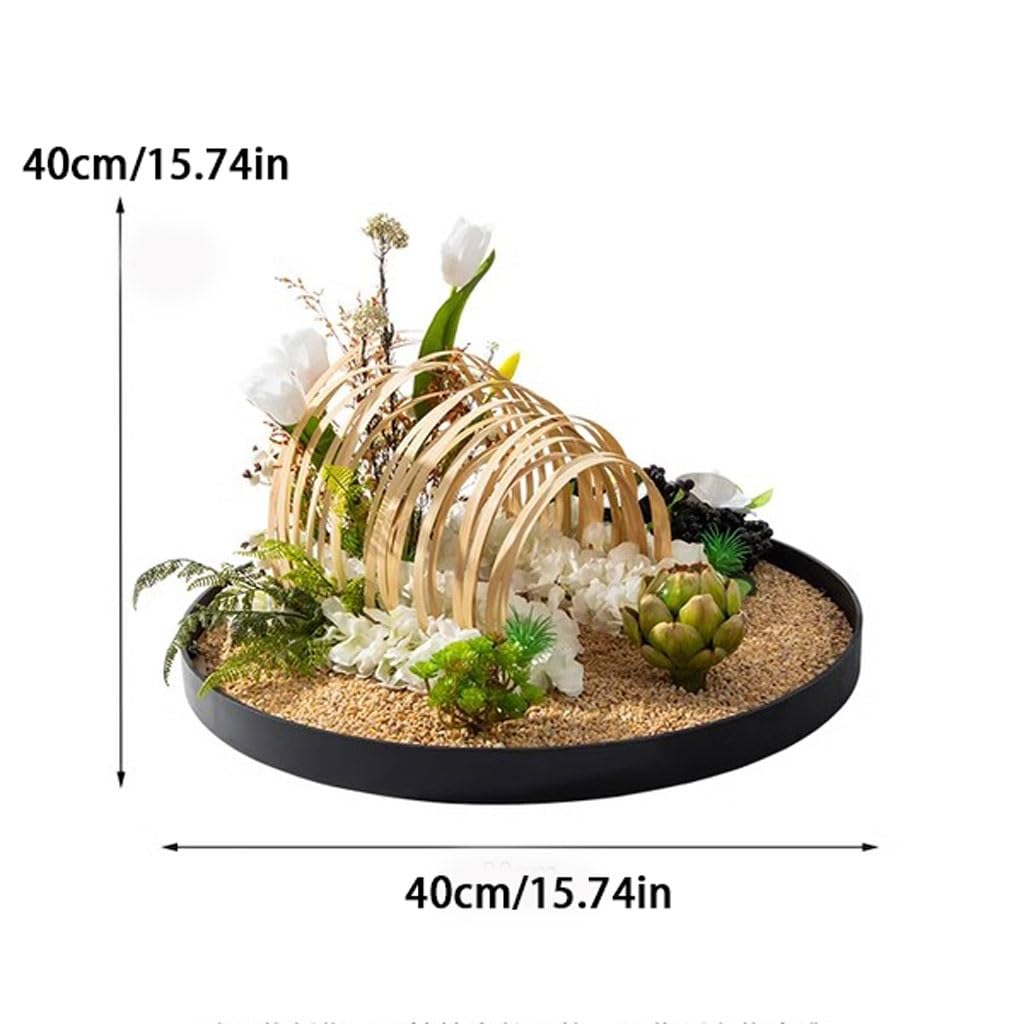 Faux Tree Large Round Table in The Middle of The Turntable Flower Hotel Table Restaurant Light Luxury Decorations Landscape Decorations Faux Plants Indoor(Small)